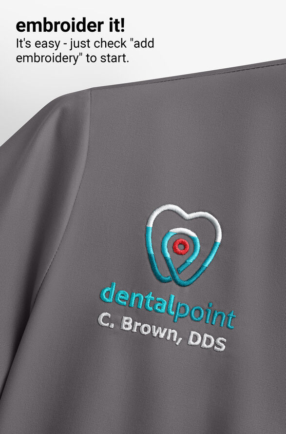 Carhartt Cross-Flex Force Women's 1-Pocket STRETCH Knit Panel Tuck In Scrub Top - Pewter - 4