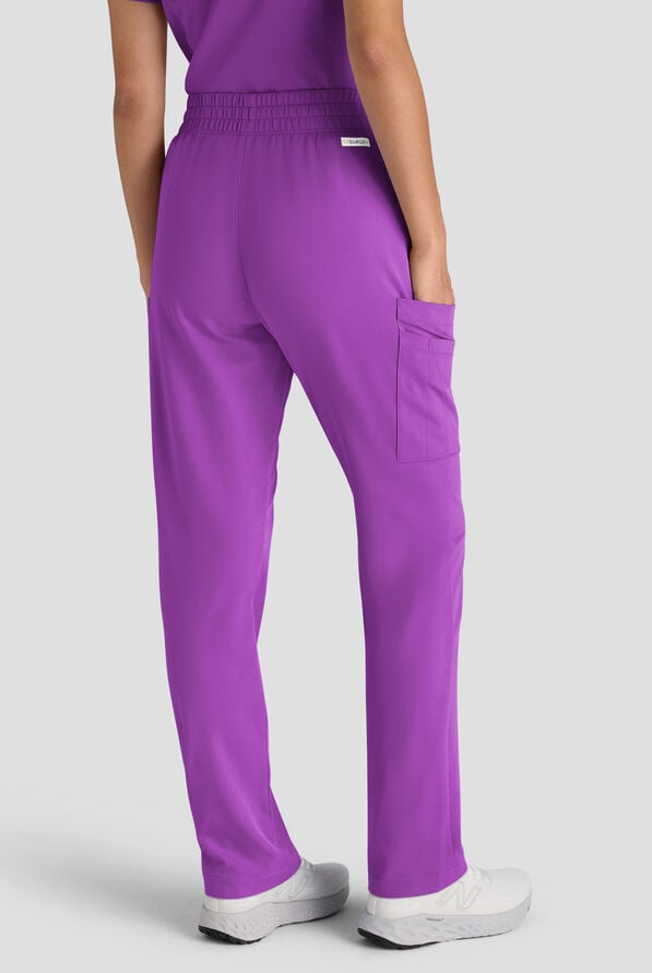 ReSurge Topaz Women's 11-Pocket Drawstring Scrub Pants - Fresh Purple - 2