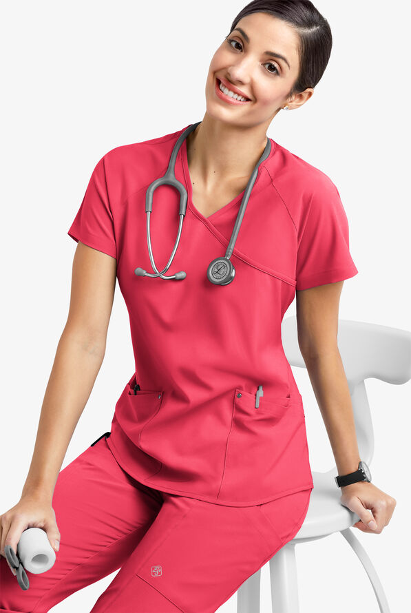 Easy STRETCH by ButterSoft Cara Raglan Scrub Top, Stretch Scrub Tops