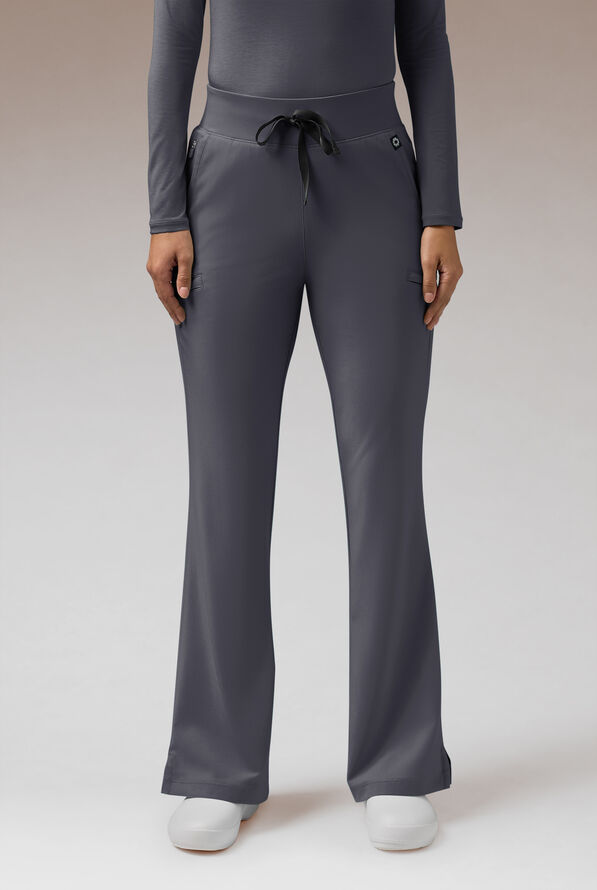 Patanlón médico Hypothesis Meta FL de tiro alto con piernas acampanadas y 7 bolsillos para mujer - Pewter - 1