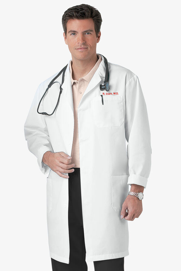 Fashion Seal Men's 39" 3-Pocket Lab Coat - Tall - White - 2