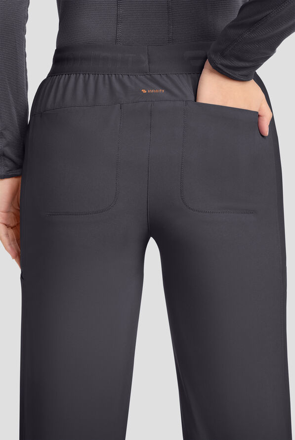Pantal&oacute;n m&eacute;dico Infinity GNR8 STRETCH de tiro alto con piernas anchas y 6 bolsillos para mujer - Pewter - 2