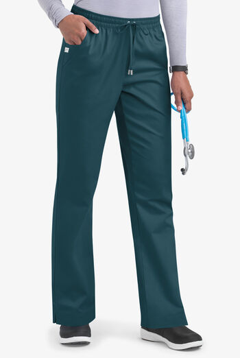 Butter-Soft STRETCH Women's 3-Pocket Elastic Waist Drawstring Scrub Pants