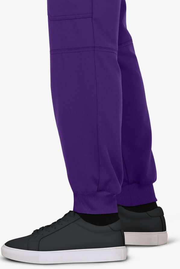 koi Next Gen Good Vibe Women's 7-Pocket STRETCH Jogger Scrub Pants - Petite - Grape - 3