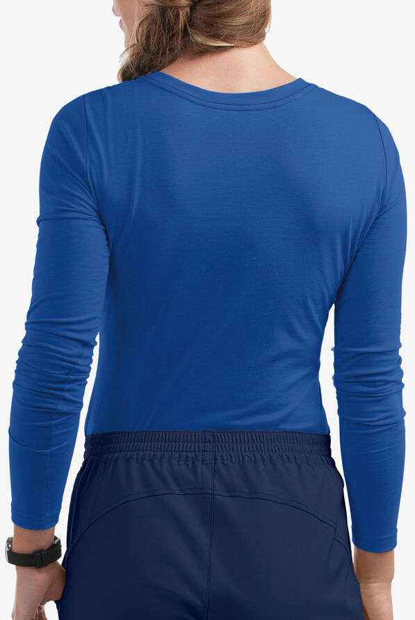 Healing Hands Melissa Women's STRETCH Long Sleeve Knit Underscrub - Royal - 3