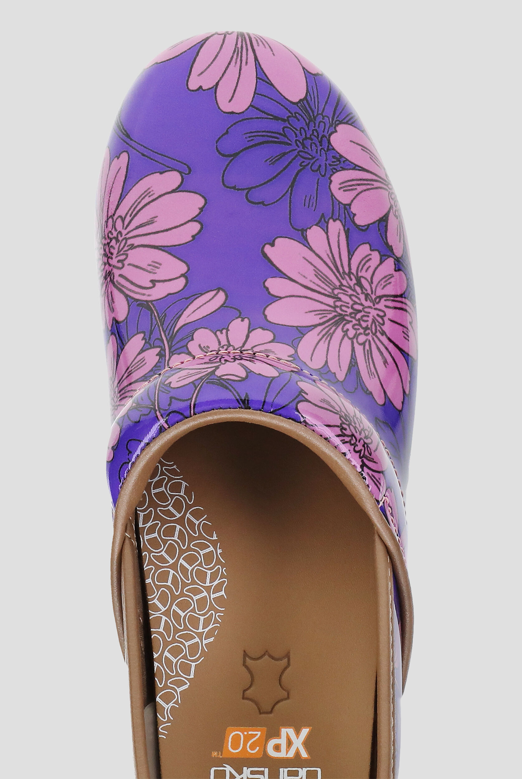 Dansko Women's XP 2.0 Slip Resistant Purple Bloom Patent Leather