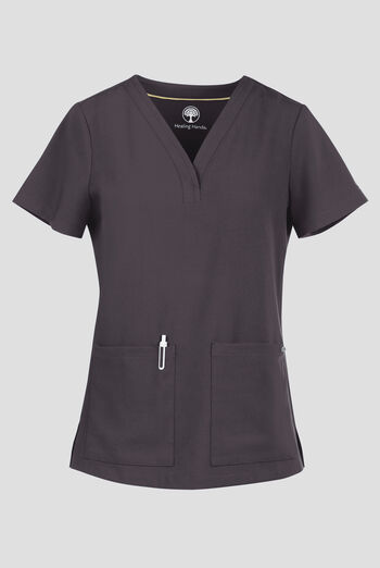 Healing Hands Quest Briana Women's 3-Pocket STRETCH Y-Neck Scrub Top