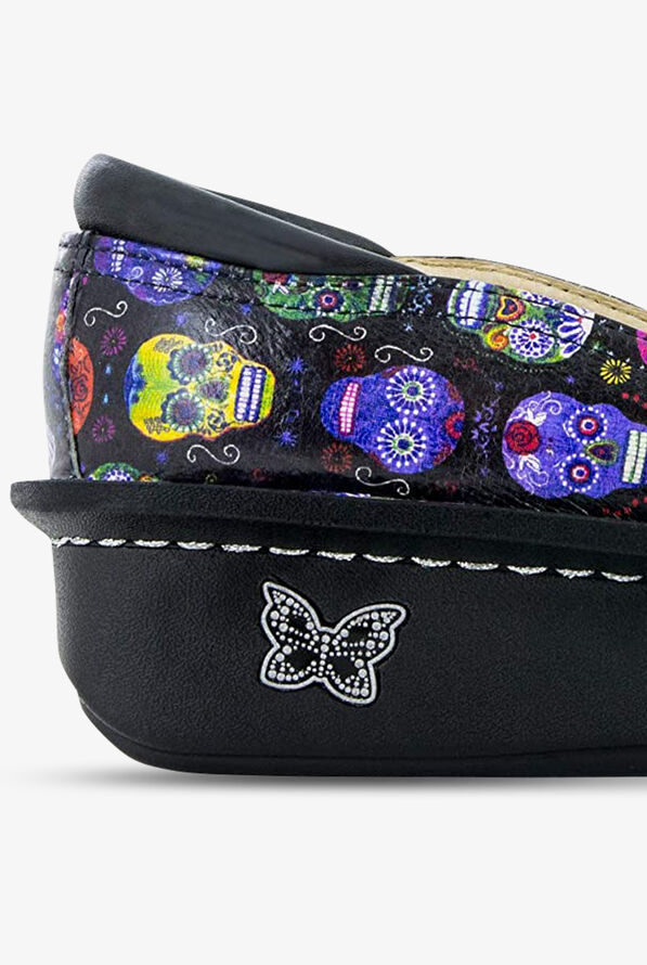 Alegria Women's Debra Sugar Skulls Nursing Slip On Shoes - null - 3