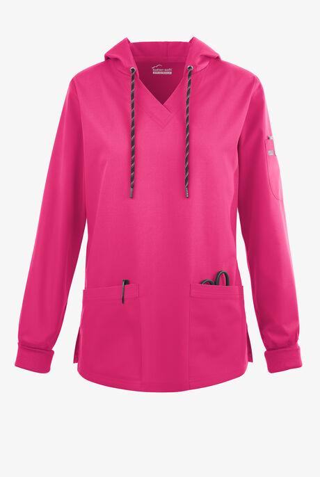 Sudadera médica manga larga Butter-Soft Originals con capucha y 5 bolsillos para mujer