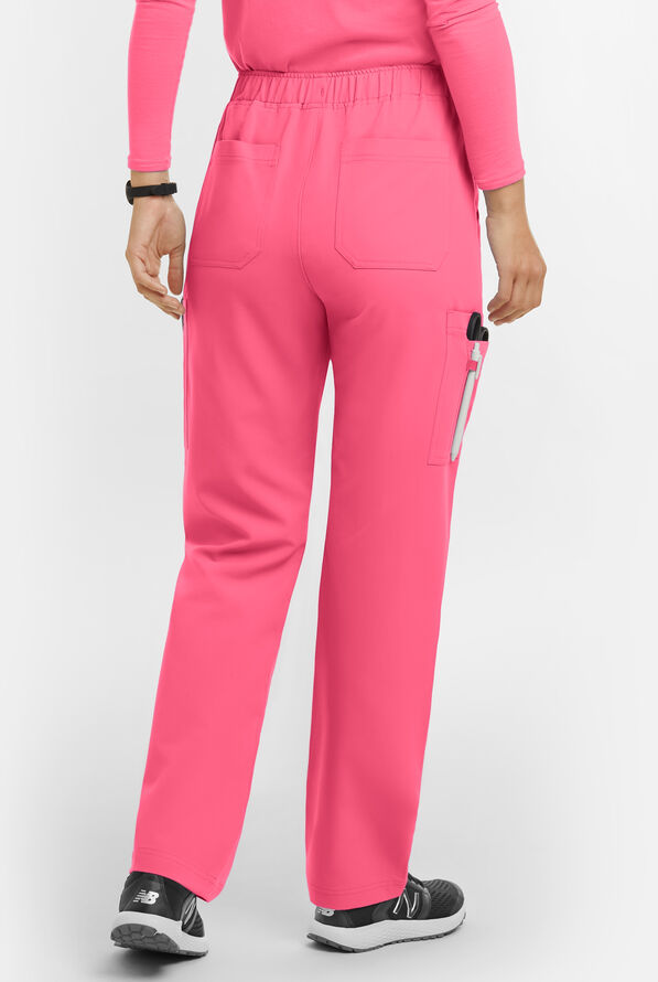MOVEMENT by Butter-Soft Rigel Women's 9-Pocket Interior Drawstring STRETCH Scrub Pants - Rose Dusk - 2