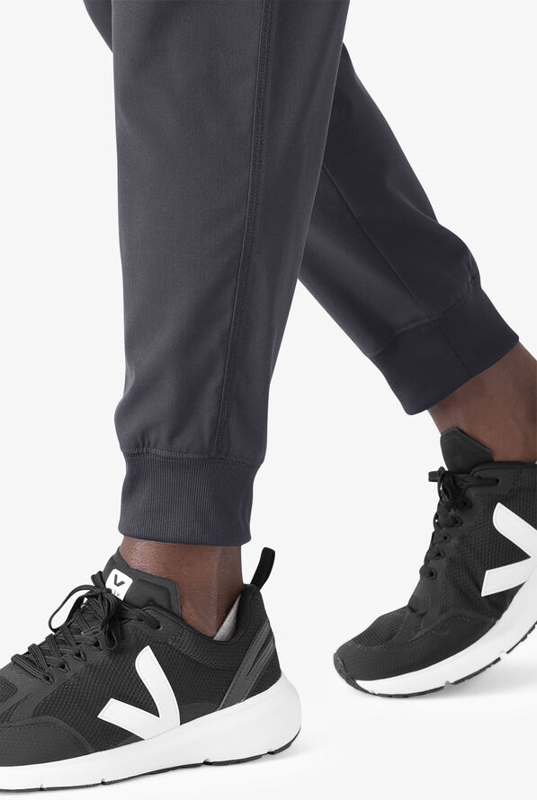 Grey's Anatomy by Barco Spandex STRETCH Murphy Men's 5-Pocket Cargo Jogger Scrub Pants - Steel Gray - 4