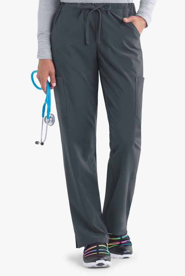 Pantalón médico Easy STRETCH Tall Eden con cordón y 4 bolsillos para mujer - Pewter - 1
