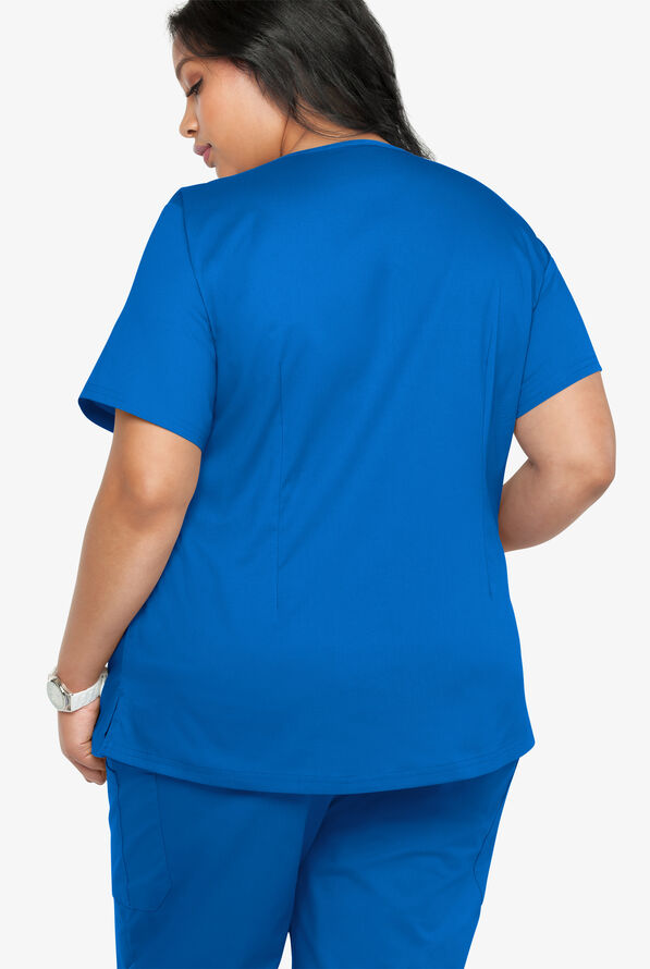 UA ButterSoft STRETCH VNeck Scrub Top, Plus Size Scrubs