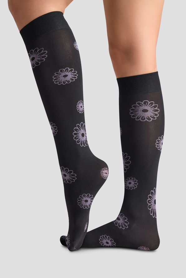UA Exclusive UA Daisies Women's 11 mmHg Light Compression Socks - Black - 2