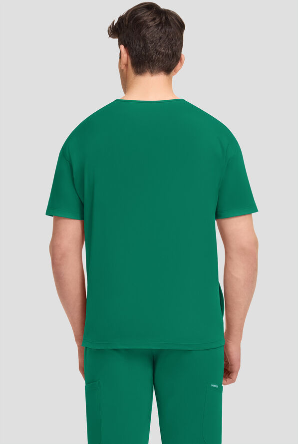 Camisa médica Cherokee Achieve STRETCH de corte holgado con cuello en V y 3 bolsillos para hombre - Hunter - 2