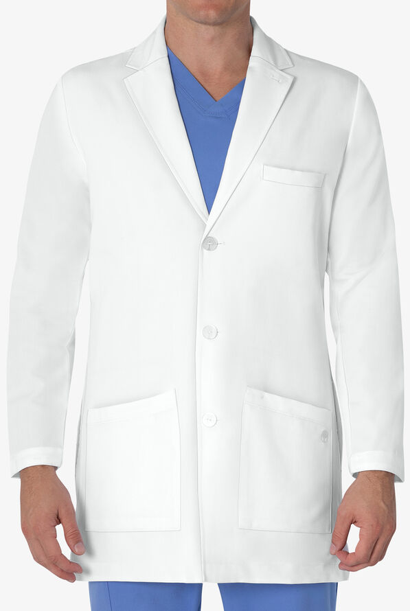 Healing Hands White Coat Modernist Men's 35 ½" 5-Pocket STRETCH Lab Coat - White - 2