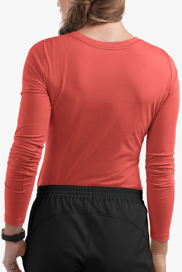 Healing Hands Melissa Women's STRETCH Long Sleeve Knit Underscrub - Warm Sunrise - 3