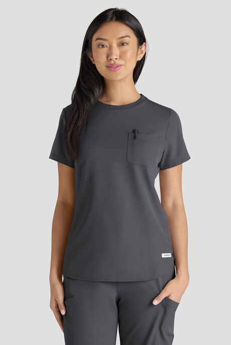 ReSurge Citrine Women's 1-Pocket Crew Neck Tuck In / Wear Out Scrub Top