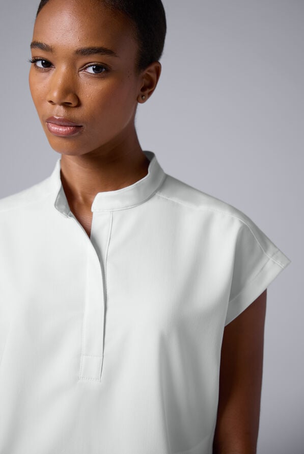 Hypothesis Women's Meta Oversized Dolman Sleeve Scrub Top - White - 3