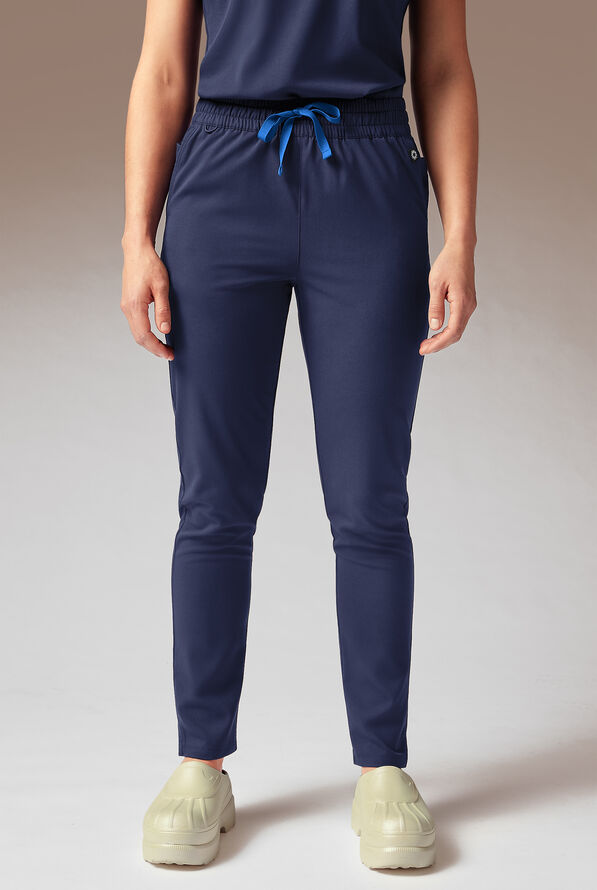 Hypothesis A-D All Duty Women’s 6-Pocket Slim Straight-Leg Scrub Pant - Navy - 1
