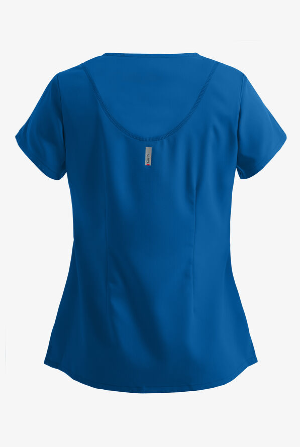Grey's Anatomy by Barco Cora Women's 4-Pocket Crossover V-Neck Scrub Top - Royal - 2