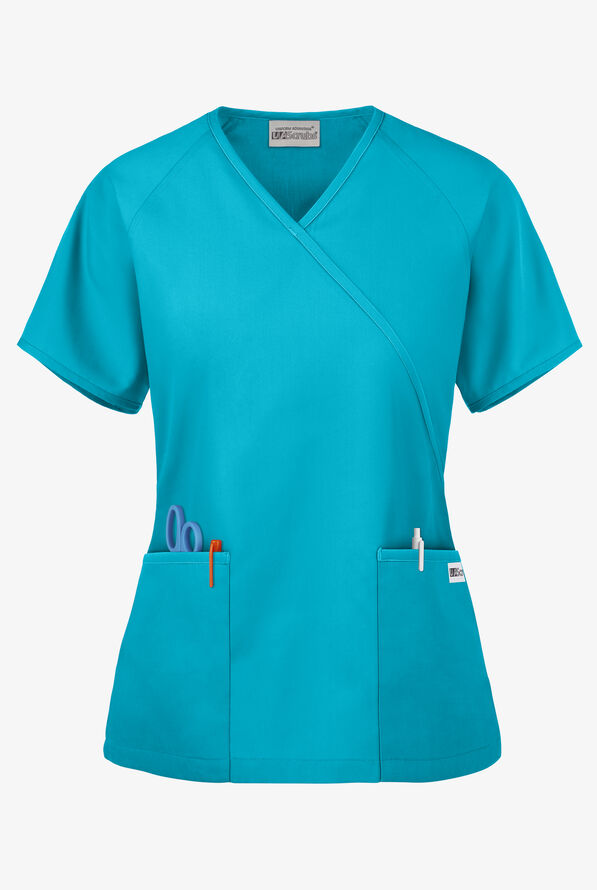 UA Women's Mock Wrap Scrub Top