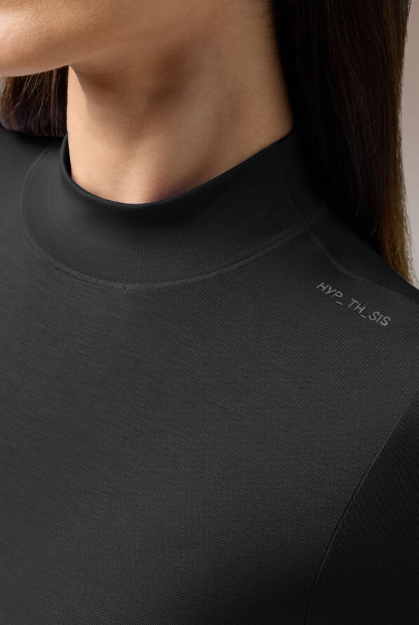 Camiseta médica manga larga Hypothesis Inner K STRETCH de punto tejido con cuello de imitación para mujer - Jet Black - 2