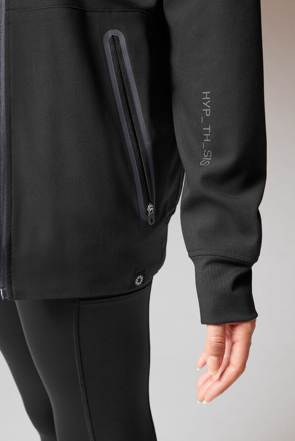 Hypothesis F-Zip Unisex Zip Front Scrub Jacket - Jet Black/Pewter - 4