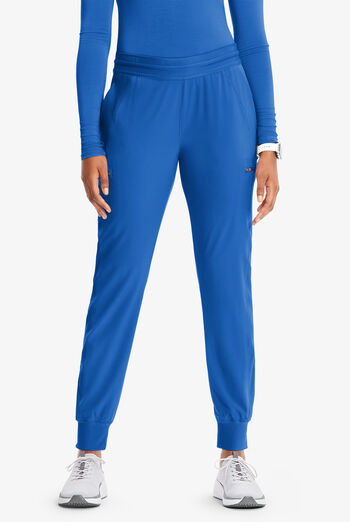 Infinity GNR8 Women's 4-Pocket STRETCH Rib-Knit Internal Drawstring Cargo Jogger Scrub Pants