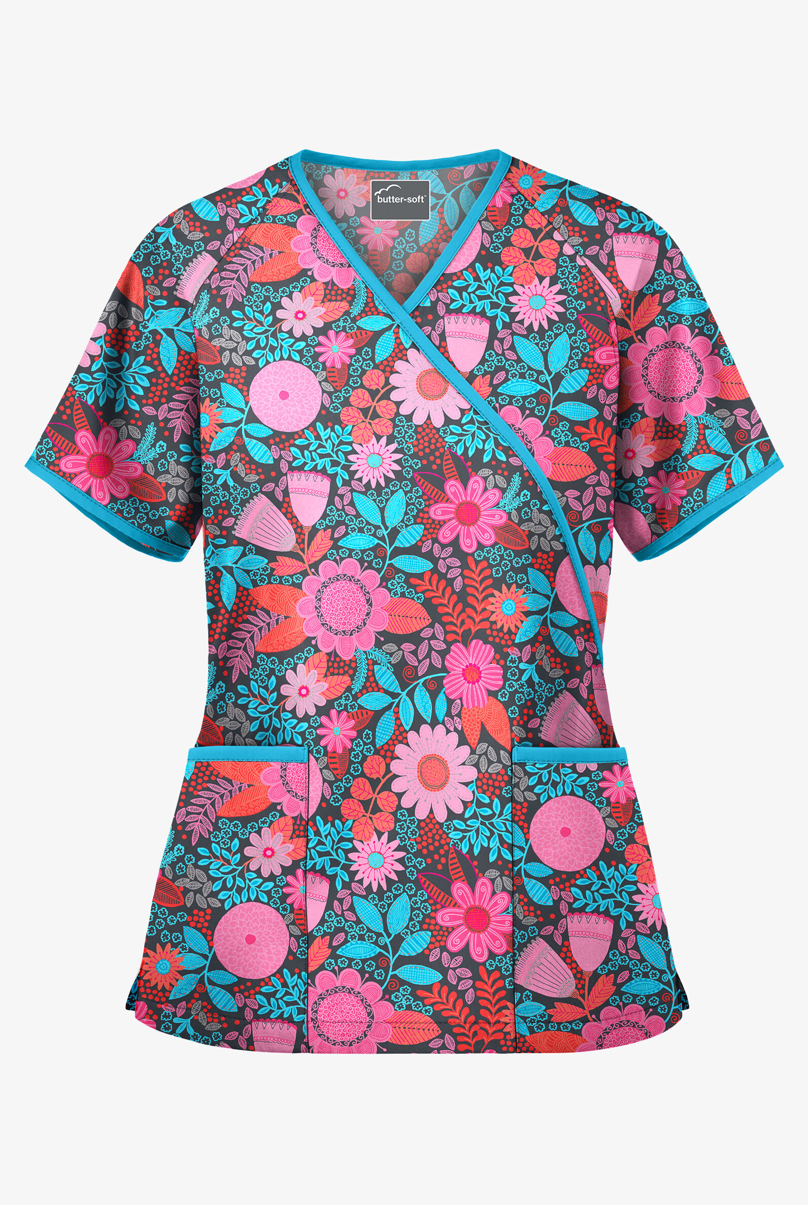 Dancers Floral Contest Scrub Top