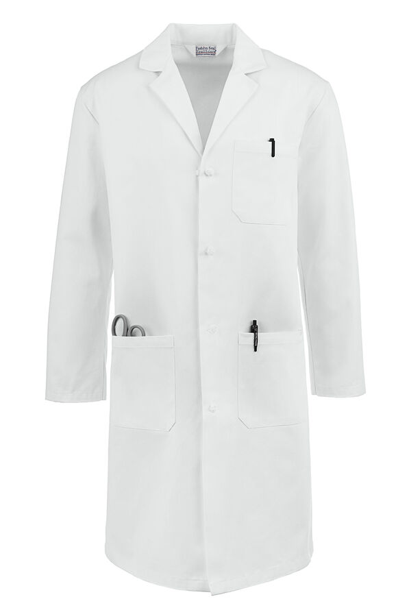 Fashion Seal Men's 41" 3-Pocket Lab Coat - White - 1