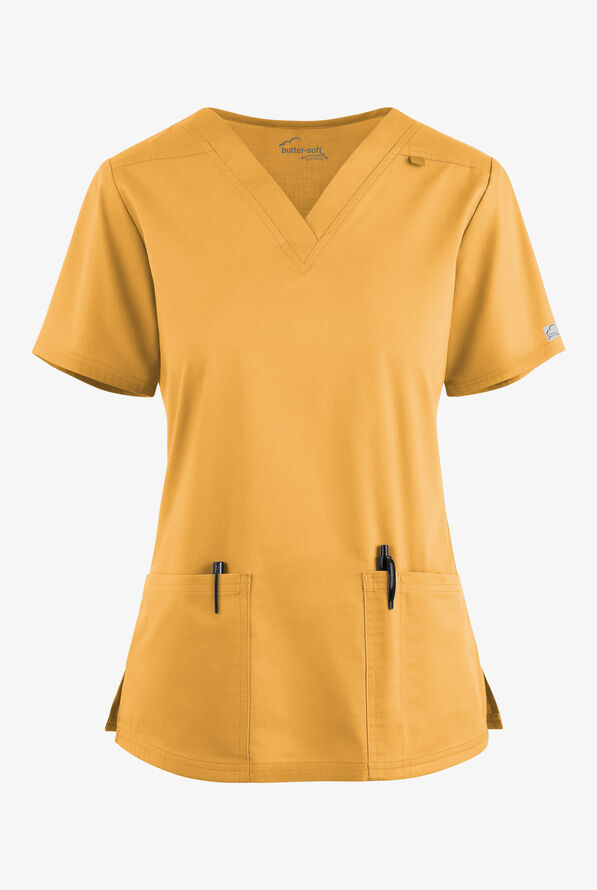 UA ButterSoft STRETCH VNeck Scrub Top, Plus Size Scrubs