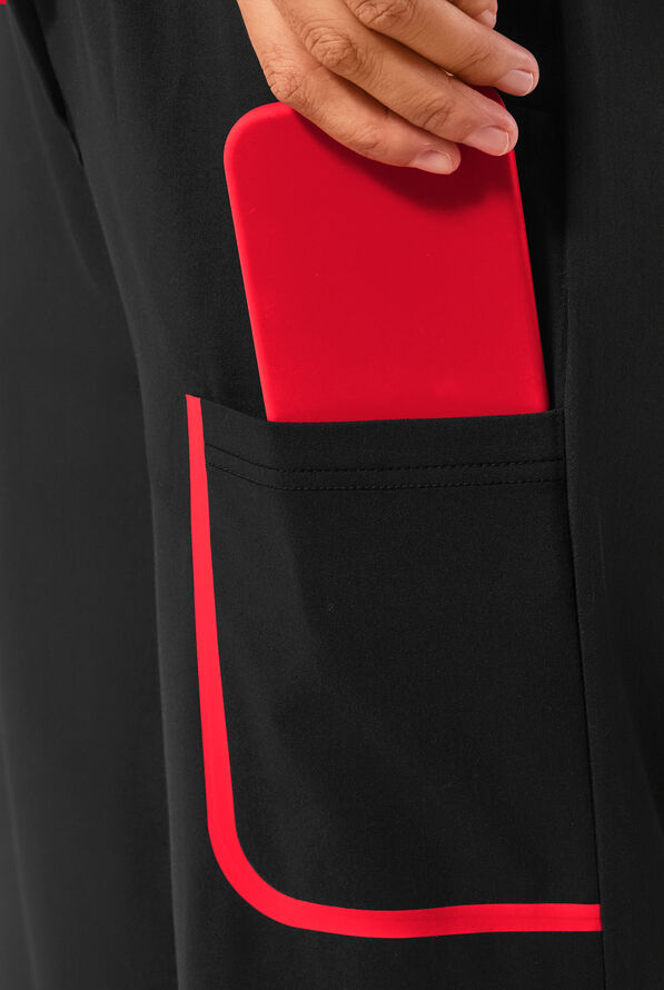 Mono m&eacute;dico Hypothesis (RED) con 6 bolsillos para mujer - Jet Black - 7