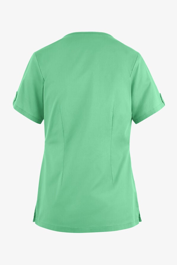 Butter-Soft STRETCH Women's 6-Pocket V-Neck Scrub Top - Green Jade - 4