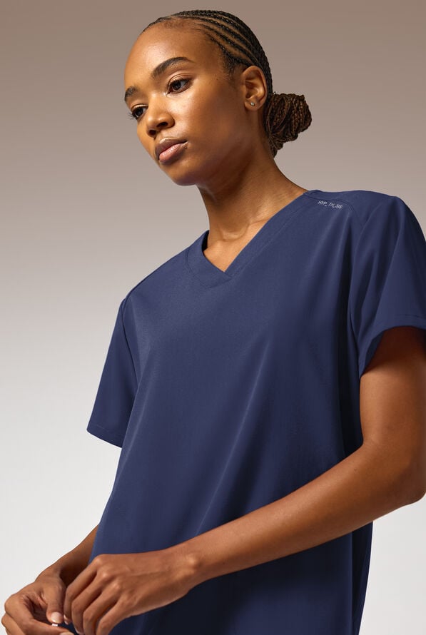 Blusa m&eacute;dica Hypothesis STRETCH estilo t&uacute;nica con 2 bolsillos para mujer - Navy - 8