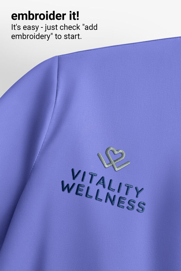 Med Couture Amp Women's 3-Pocket STRETCH V-Neck Scrub Top - Ceil Blue - 4