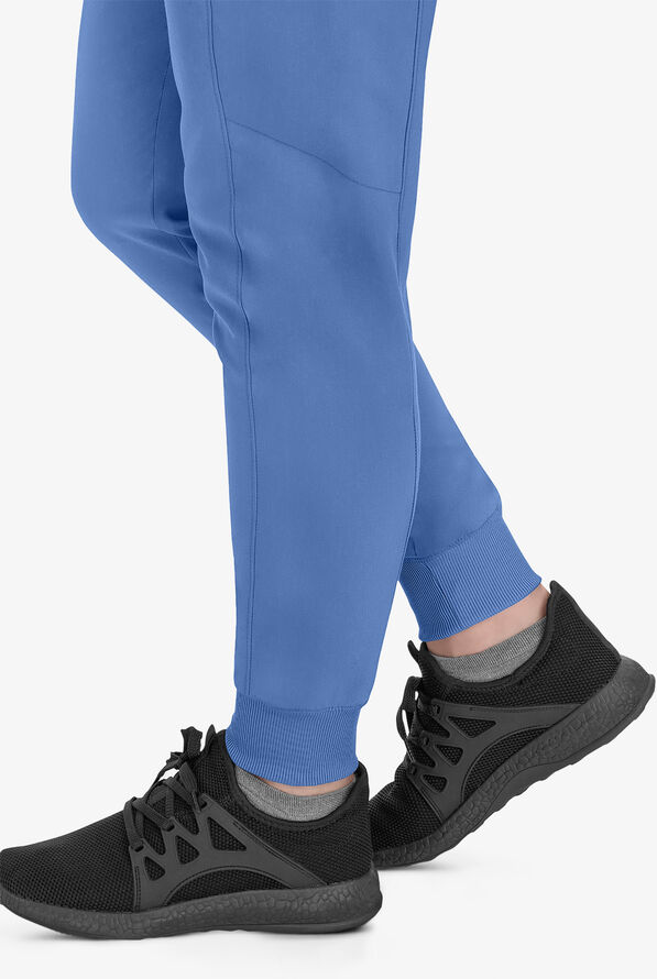 Healing Hands Purple Label Toby Women's 7-Pocket STRETCH Jogger Drawstring Scrub Pant - Ceil Blue - 5