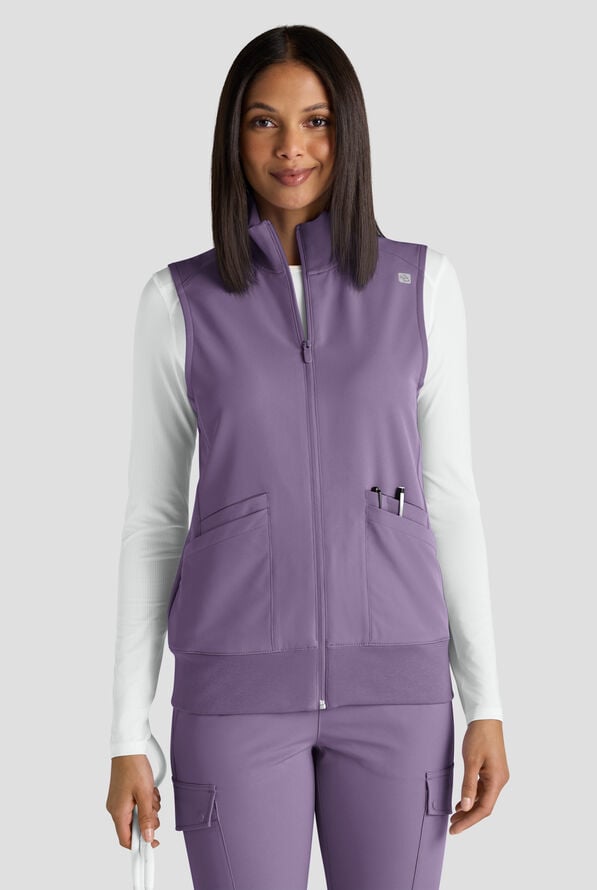 Chaleco médico ReSurge Ebro con cremallera y 6 bolsillos para mujer - Purple Dusk - 1