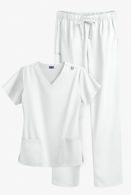 Conjunto de uniforme médico Strictly Scrubs Value STRETCH con 4 bolsillos para mujer