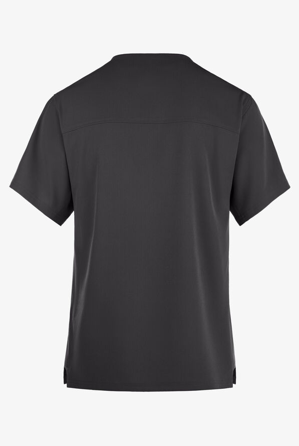 Skechers by Barco Structure Men's 1-Pocket STRETCH V-Neck Scrub Top - Pewter - 3