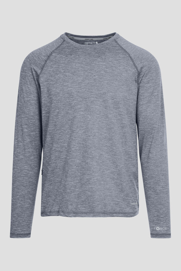 Camiseta m&eacute;dica Carhart Force estilo jaspeado con mangas ragl&aacute;n y 1 bolsillo para hombre - Grey Heather - 1