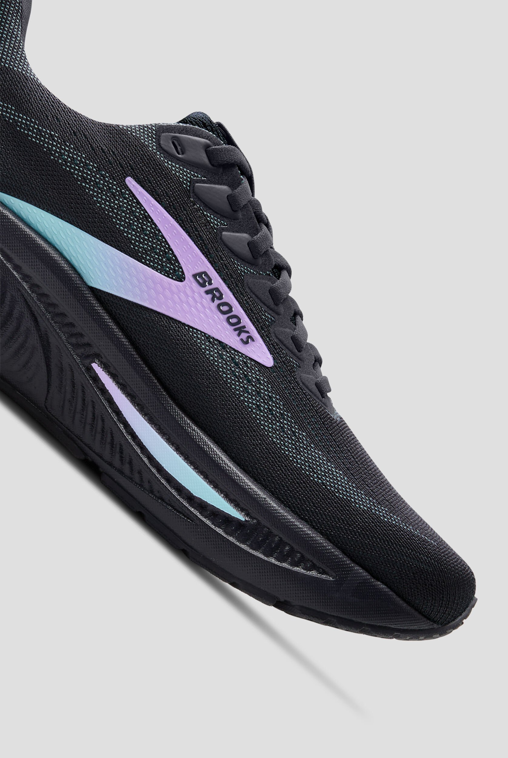 Brooks Women's Ghost 17 Grey/Clearwater/Purple Athletic Lace Up