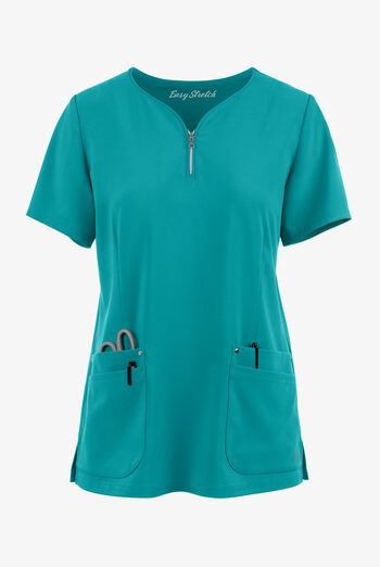 Easy STRETCH Arianna Women's 4-Pocket Curved Neck Scrub Top