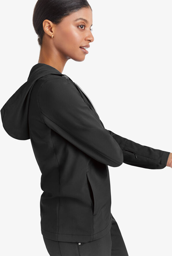Sudadera médica Easy STRETCH Selena con cremallera y 5 bolsillos para mujer - Onyx Black - 2