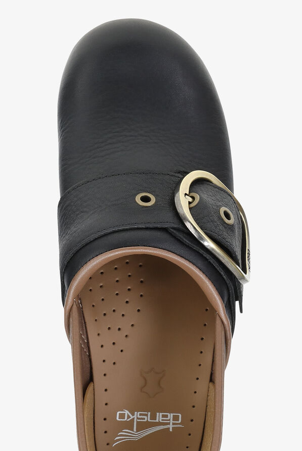 Dansko Women's Pearson Black Tumbled Leather Clog - Black - 2