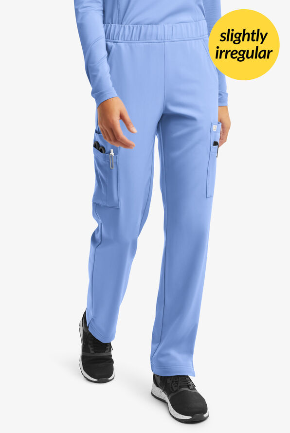 Butter-Soft Women's 13-Pocket Cargo Scrub Pants **Slightly IRREGULAR**&nbsp; - Ceil Blue - 1
