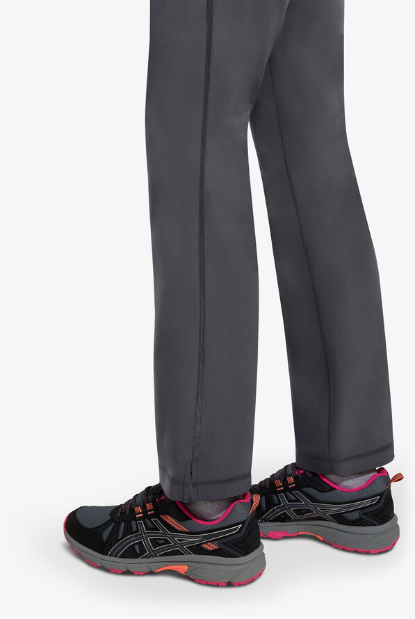 Healing Hands 360 Nisha Women's 6-Pocket STRETCH Rib Knit Waistband Drawstring Scrub Pants - Pewter - 2