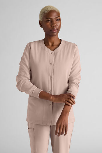 Chaqueta médica Easy STRETCH con botones a presión y 3 bolsillos para mujer