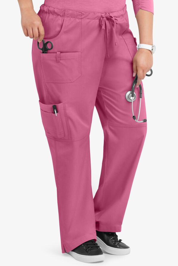 Pantal&oacute;n m&eacute;dico Butter-Soft STRETCH Tall con cord&oacute;n y 10 bolsillos para mujer - Berry Haze - 4