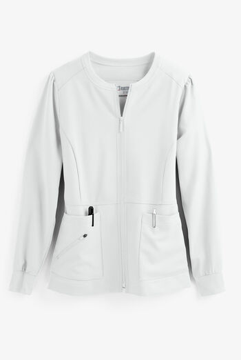 Grey's Anatomy by Barco Spandex STRETCH Millie Women's 3-Pocket Zip Front Warm Up Scrub Jacket